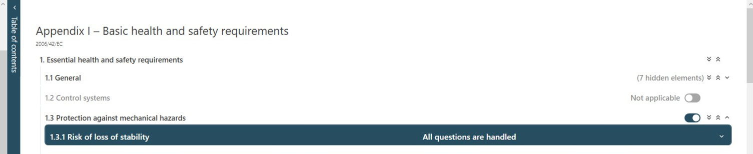 Cedoc Recommends: Hiding Entire Sections in risk assessments